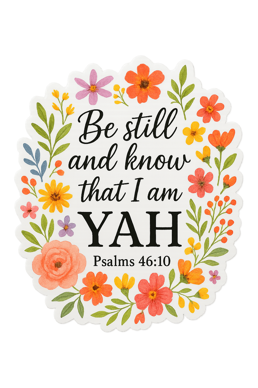 "Be Still and Know I Am YAH" – Psalm 46:10 Sticker