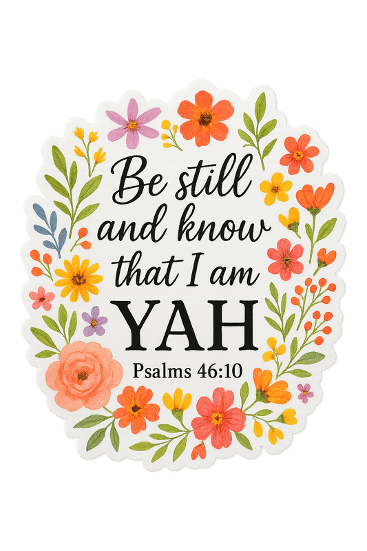 "Be Still and Know I Am YAH" – Psalm 46:10 Sticker