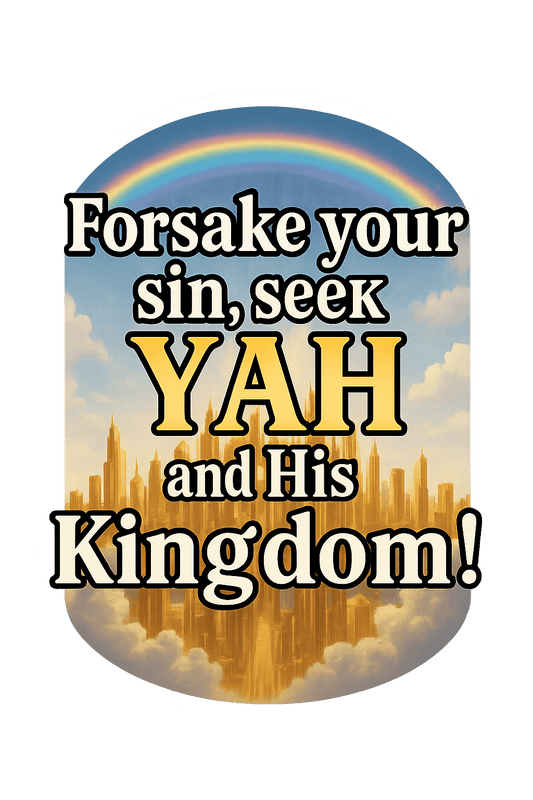"Seek YAH & His Kingdom" Rainbow City Sticker